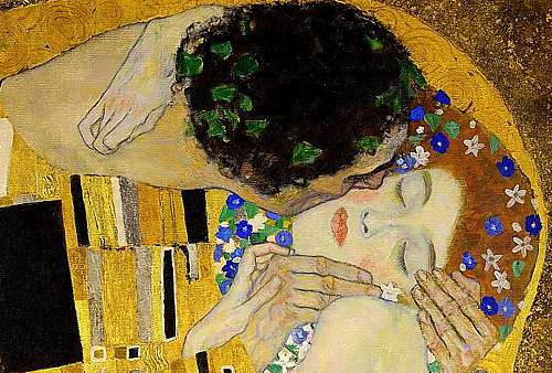 Not the kiss she waited for. His decision. | Gustav Klimt's The Kiss