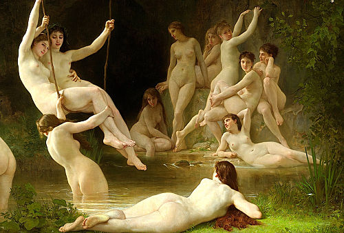 Bouguereau's The Nymphaeum: The Sacred Grotto of the Nymphs