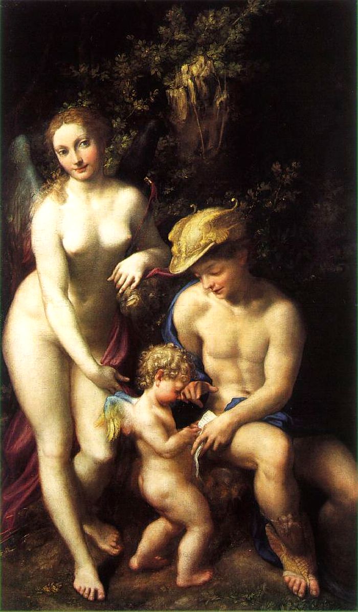 venus cupido mercurio corregio