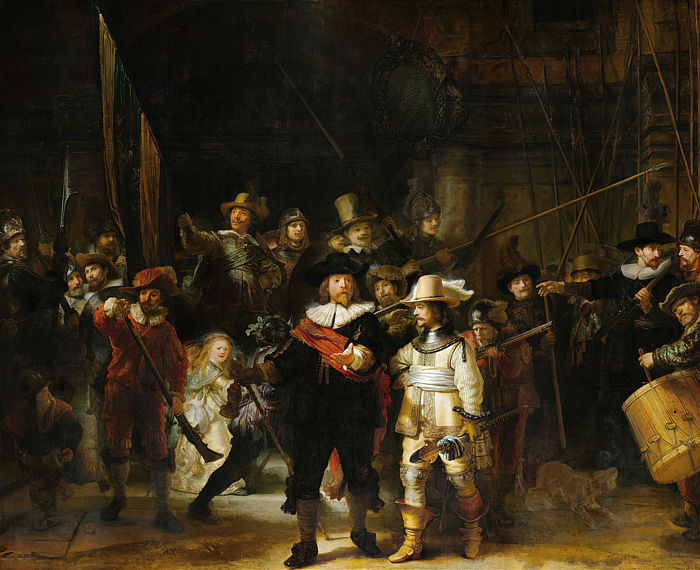 The Night Watch masterwork painting by Rembrandt