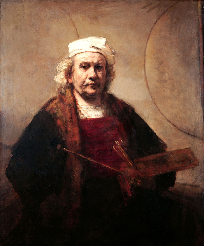 Self Portrait with Two Circles by Rembrandt